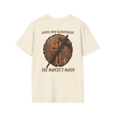 Under New Management Graphic Tee - graphic tee displayed on hanger by Bluegrass Gifts