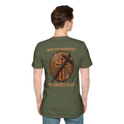 Under New Management Shirt — Faith-Based Heritage Tee in Military Green