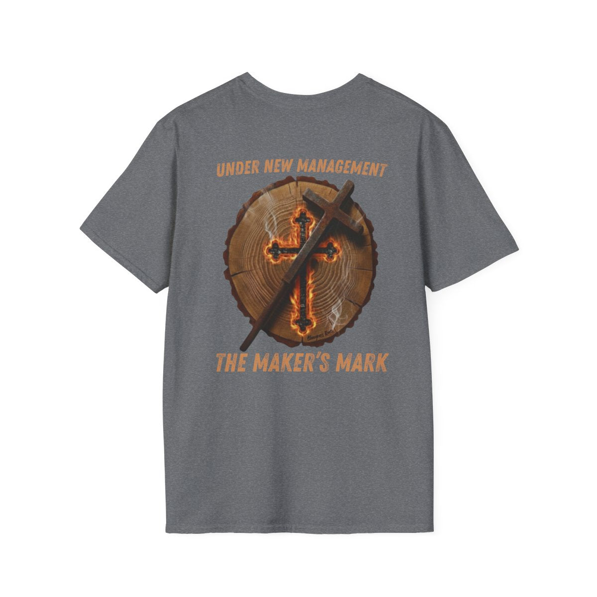 Under New Management Shirt — Faith-Based Heritage Tee in Graphite Heather