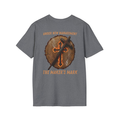 Under New Management Shirt — Faith-Based Heritage Tee in Graphite Heather
