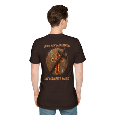 Under New Management Shirt — Faith-Based Heritage Tee in Dark Chocolate