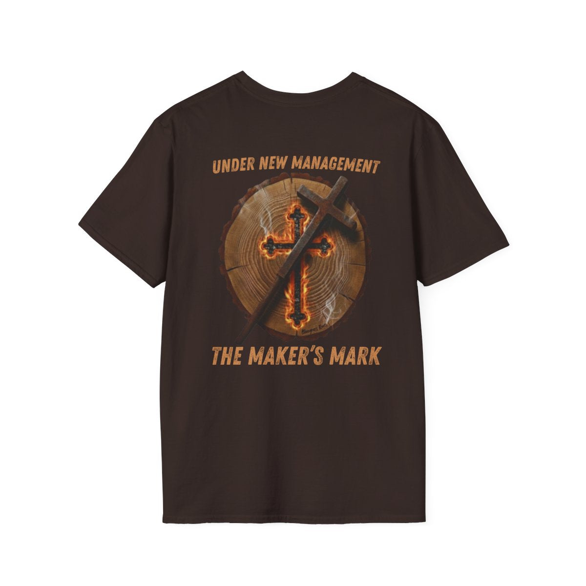 Under New Management Shirt — Faith-Based Heritage Tee in Dark Chocolate