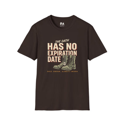 Veteran Shirt — "The Oath Has No Expiration Date" Tee in Dark Chocolate