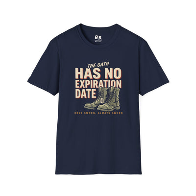 Veteran Shirt — "The Oath Has No Expiration Date" Tee in Navy
