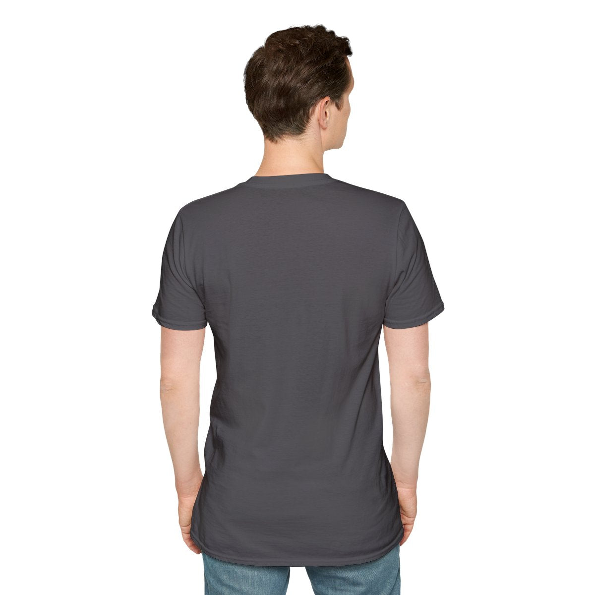 Western Graphic Tee — "Eight Seconds" Retro Bull Riding Shirt in Charcoal