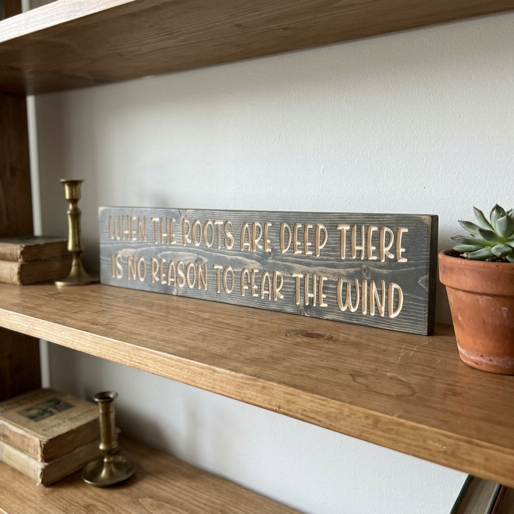 When the Roots Are Deep Sign — No Reason to Fear the Wind