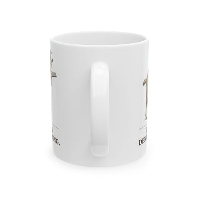 Goat Coffee Mug — "Eats Fences. Denies Everything." Vintage Engraved Goat Mug