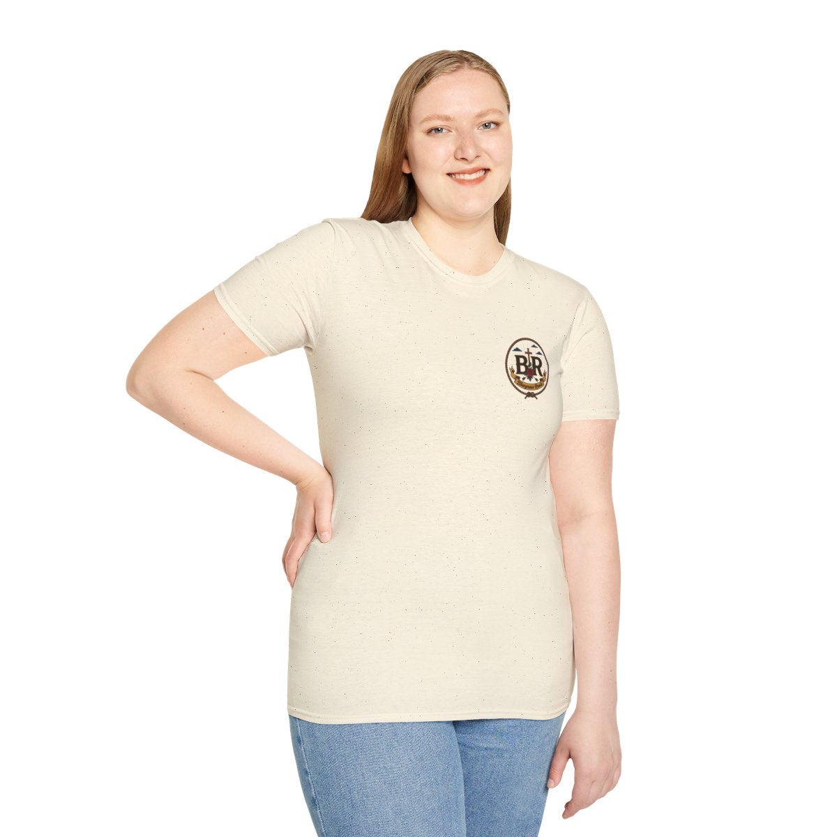 Cowgirl Shirt — "Prayed Up, Laced Up, Fed Up" Graphic Tee in Natural