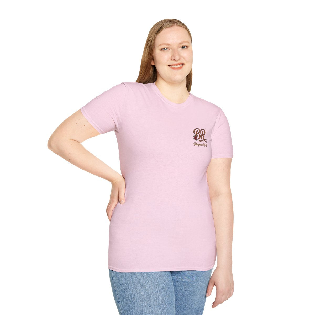 Country Shirt for Women — "Blessed, Stressed & Southern Obsessed" in Light Pink