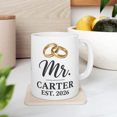 Mr. mug, on the table