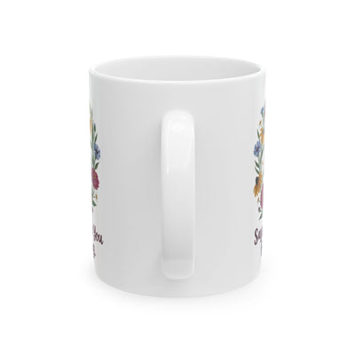 Nana Mug — "Says Yes Before You Finish Asking" Floral Wreath Gift Mug
