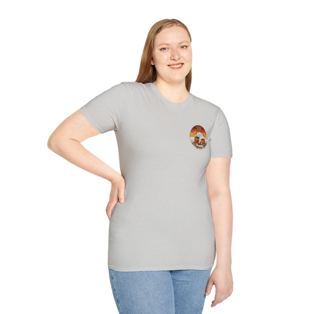Hallelujah Shirt — "Hallelujah and Hot Damn" Graphic Tee in Ice Grey