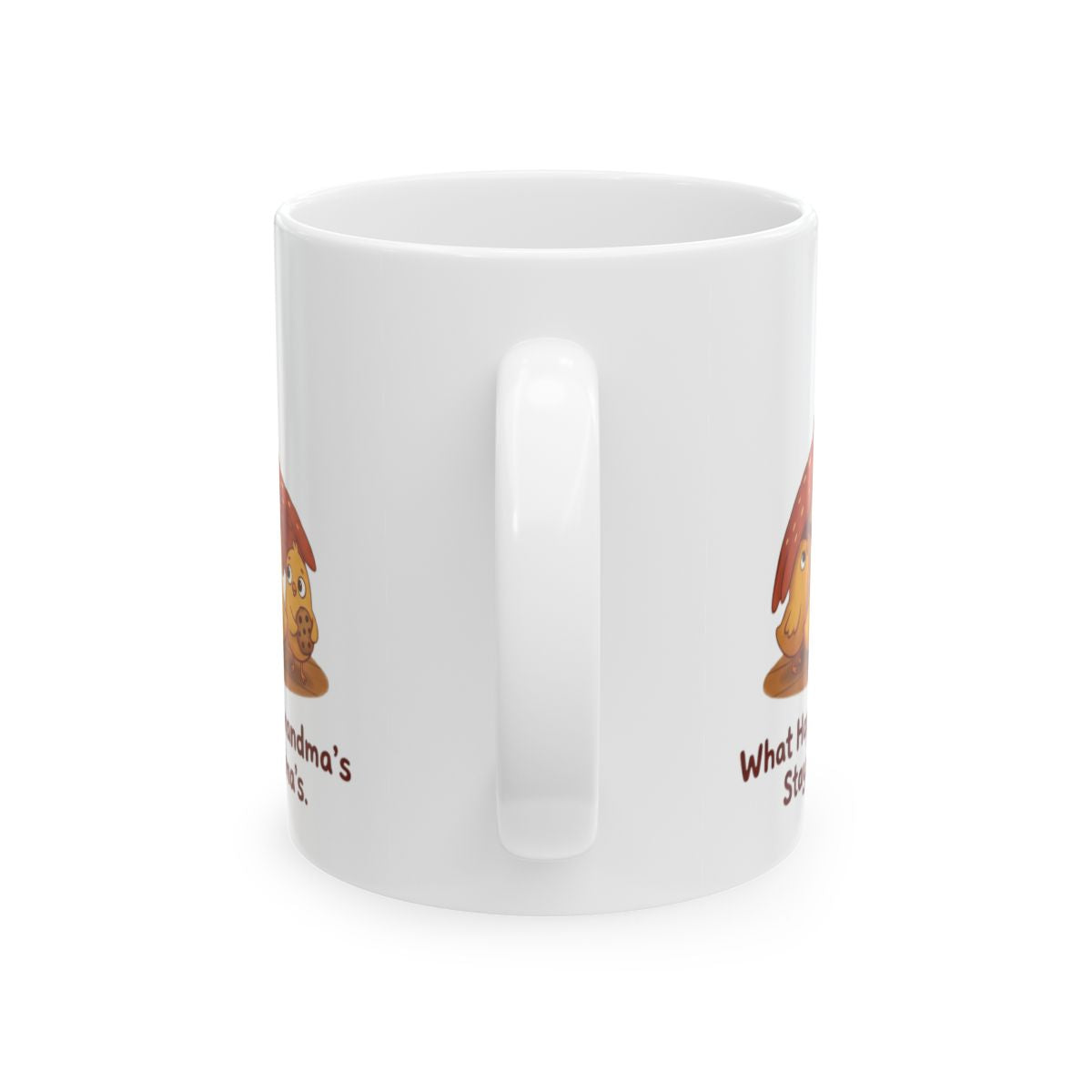 Grandma Coffee Mug — "What Happens at Grandma's Stays at Grandma's" Hen & Chicks Mug