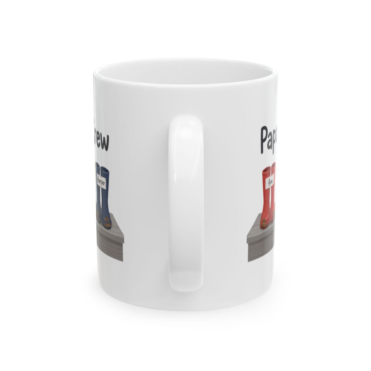 Papa's Crew Mug — Personalized Kids Names Mug for Dad or Grandpa, 1 to 6 Names