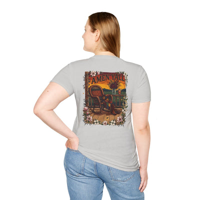 Y'all Shirt — Bluegrass Roots "Amen, Y'all" Graphic Tee in Ice Grey
