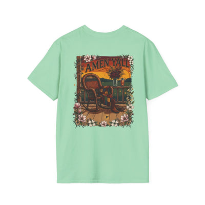 Y'all Shirt — Bluegrass Roots "Amen, Y'all" Graphic Tee in Mint Green