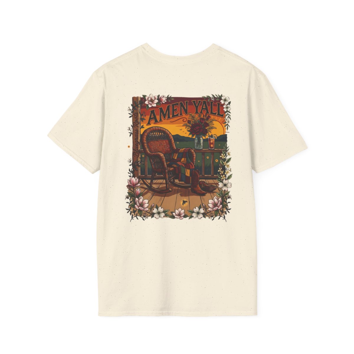 Y'all Shirt — Bluegrass Roots "Amen, Y'all" Graphic Tee in Natural