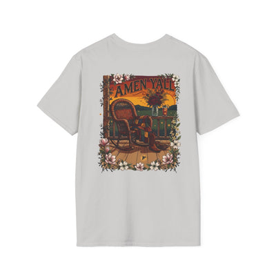 Y'all Shirt — Bluegrass Roots "Amen, Y'all" Graphic Tee in Ice Grey