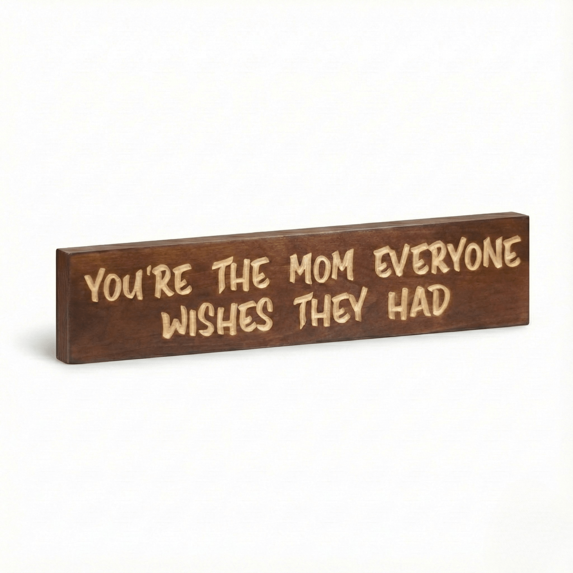 cozy-living-room-wall-decor-mom-sign - youre the mom everyone wishes wood sign by Bluegrass Gifts, handmade in Kentucky