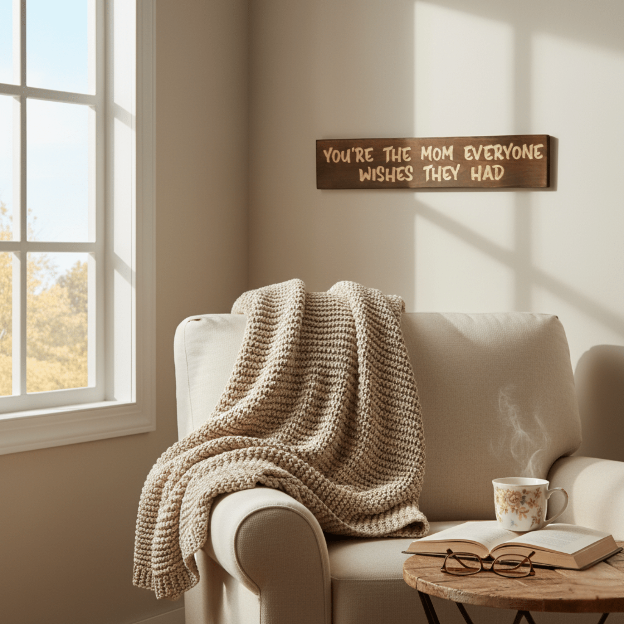 packaging-handmade-wood-sign-shipping - youre the mom everyone wishes wood sign by Bluegrass Gifts, handmade in Kentucky
