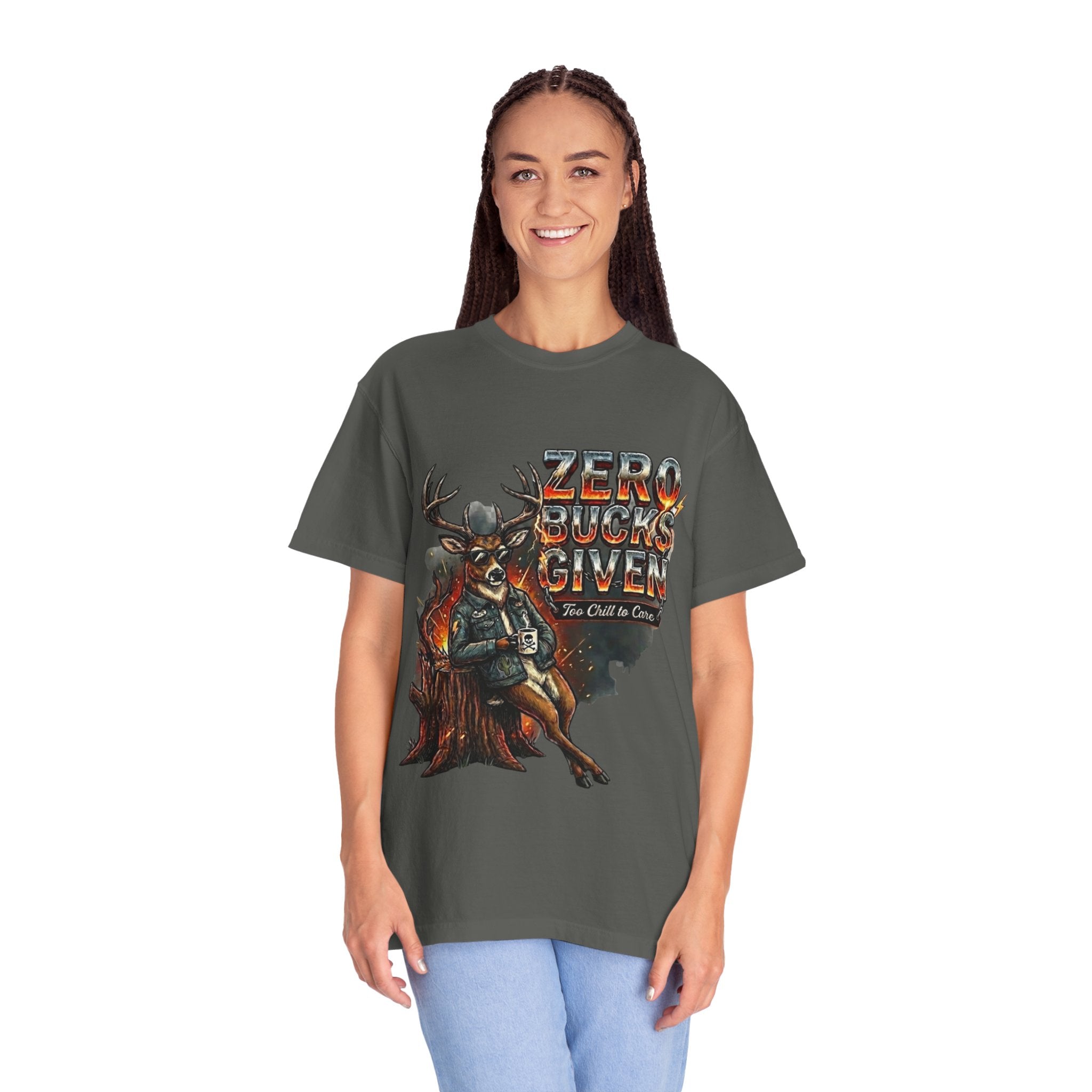 Zero Bucks Given: The Too Chill to Care Vintage Tee - unisex tee natural color option by Bluegrass Gifts